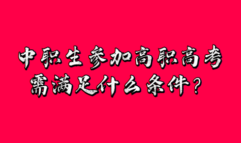 中職生想?yún)⒓痈呗毟呖夹铦M足什么條件？(圖1)