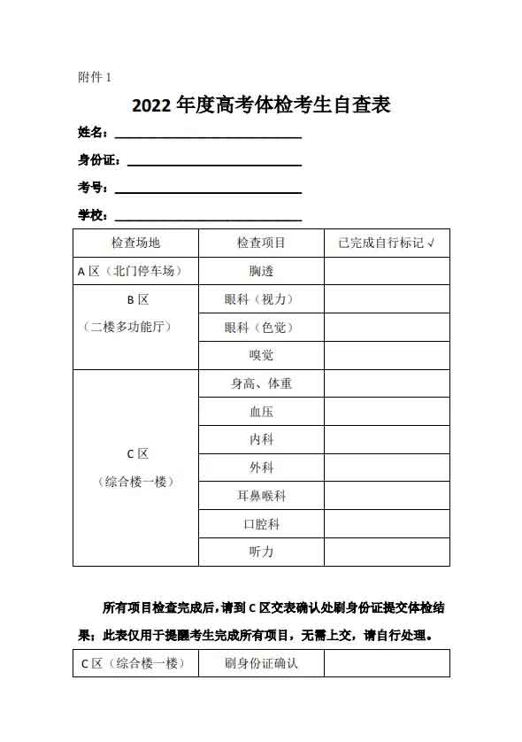 惠州工程職業(yè)學(xué)院3+證書高考體檢時(shí)間及地點(diǎn)確定！(圖5)
